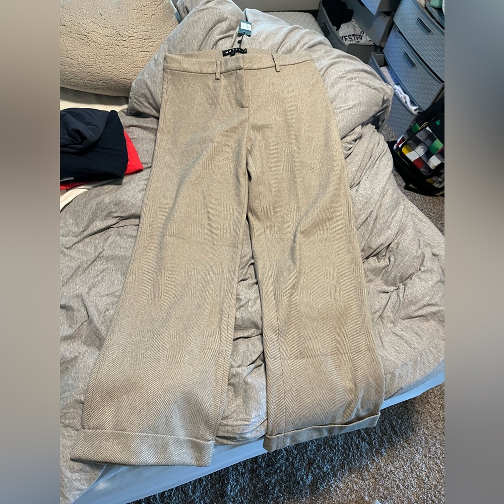 Motel Abdel Faux Wool Tailored Trouser Grey 8 W30 L32